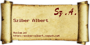 Sziber Albert névjegykártya