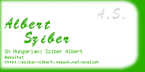 albert sziber business card